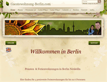 Tablet Screenshot of gaestewohnung-berlin.com